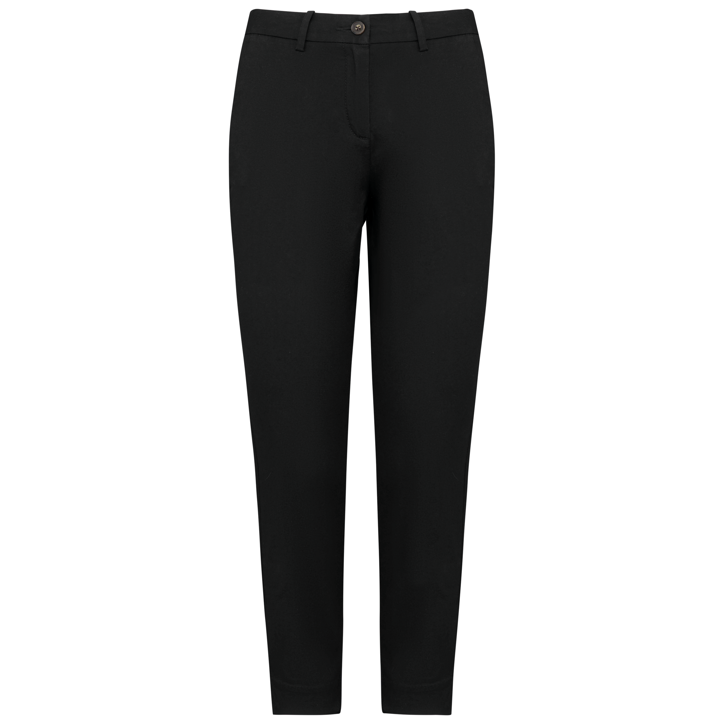 Calças chino 7/8 eco-responsáveis de senhora - Preto