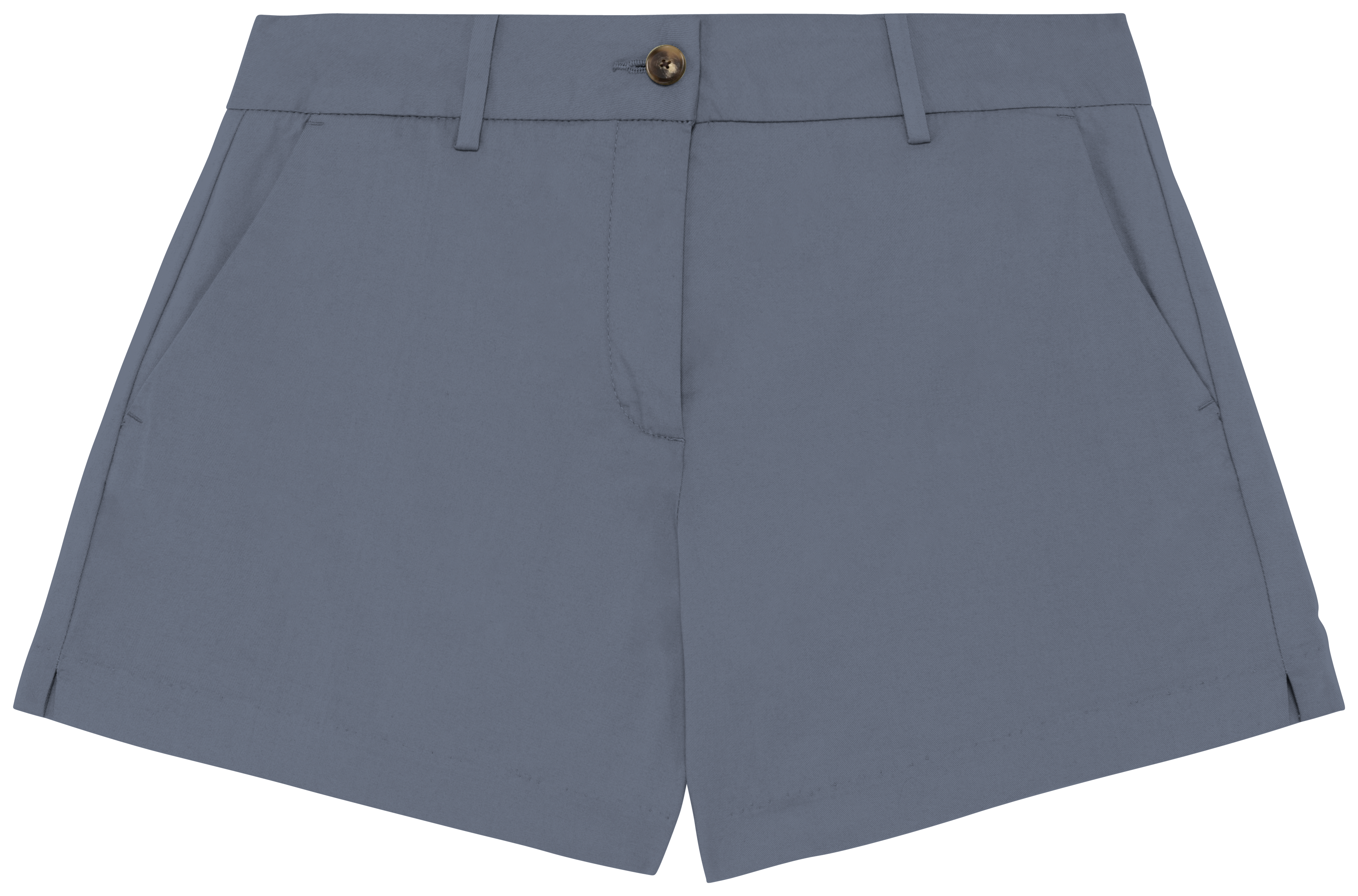 Bermuda chino sustentável de senhora - Cinzento mineral