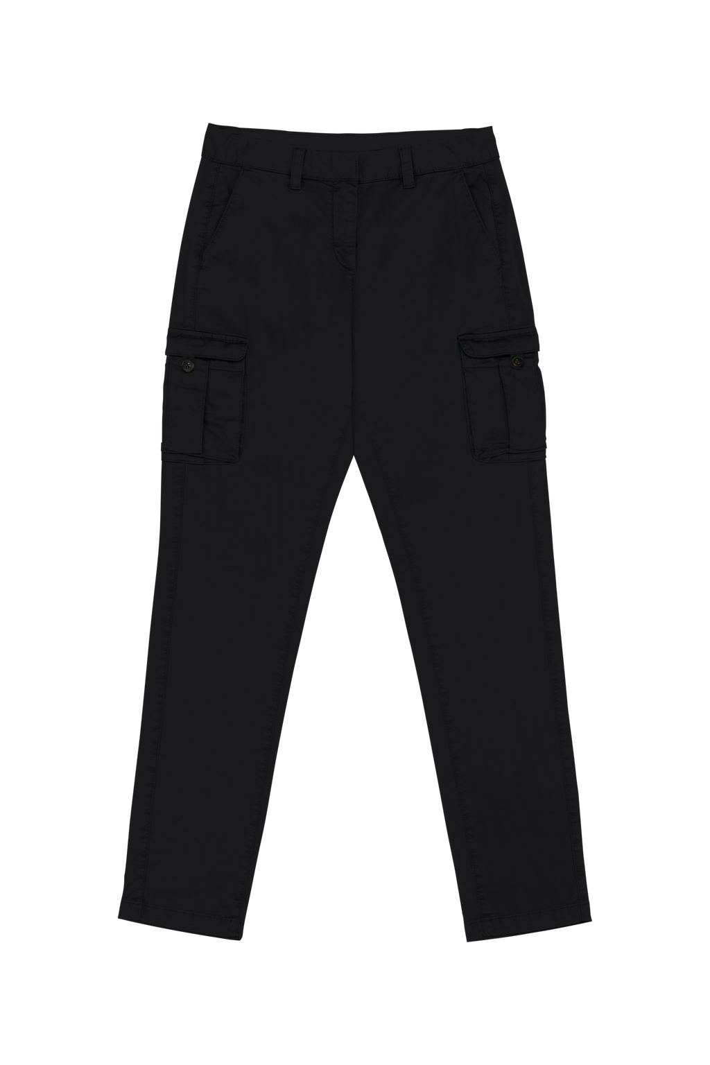 Calças cargo eco-responsáveis com aspecto lavado de senhora - Preto lavado