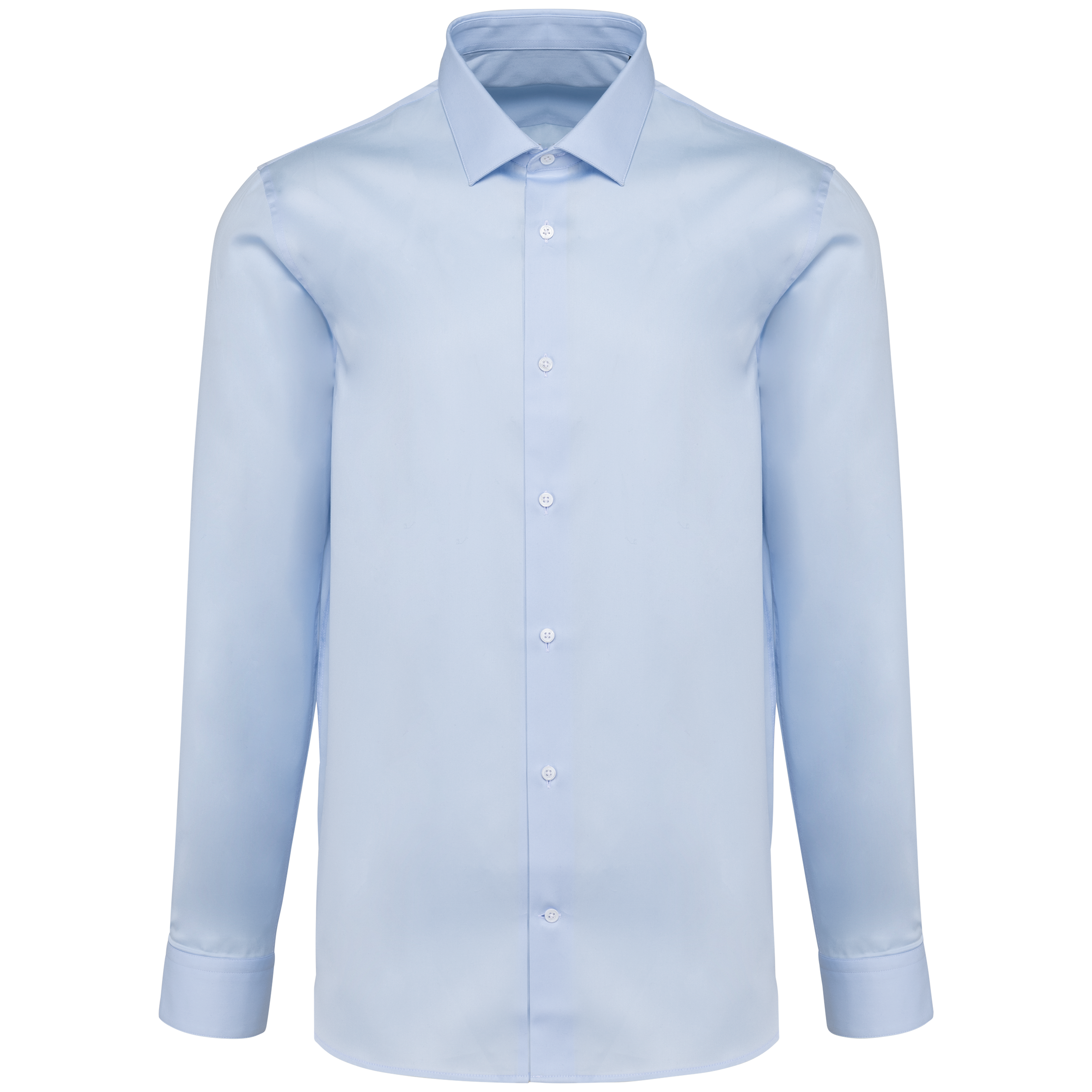 Camisa popeline manga comprida de homem - Azul céu
