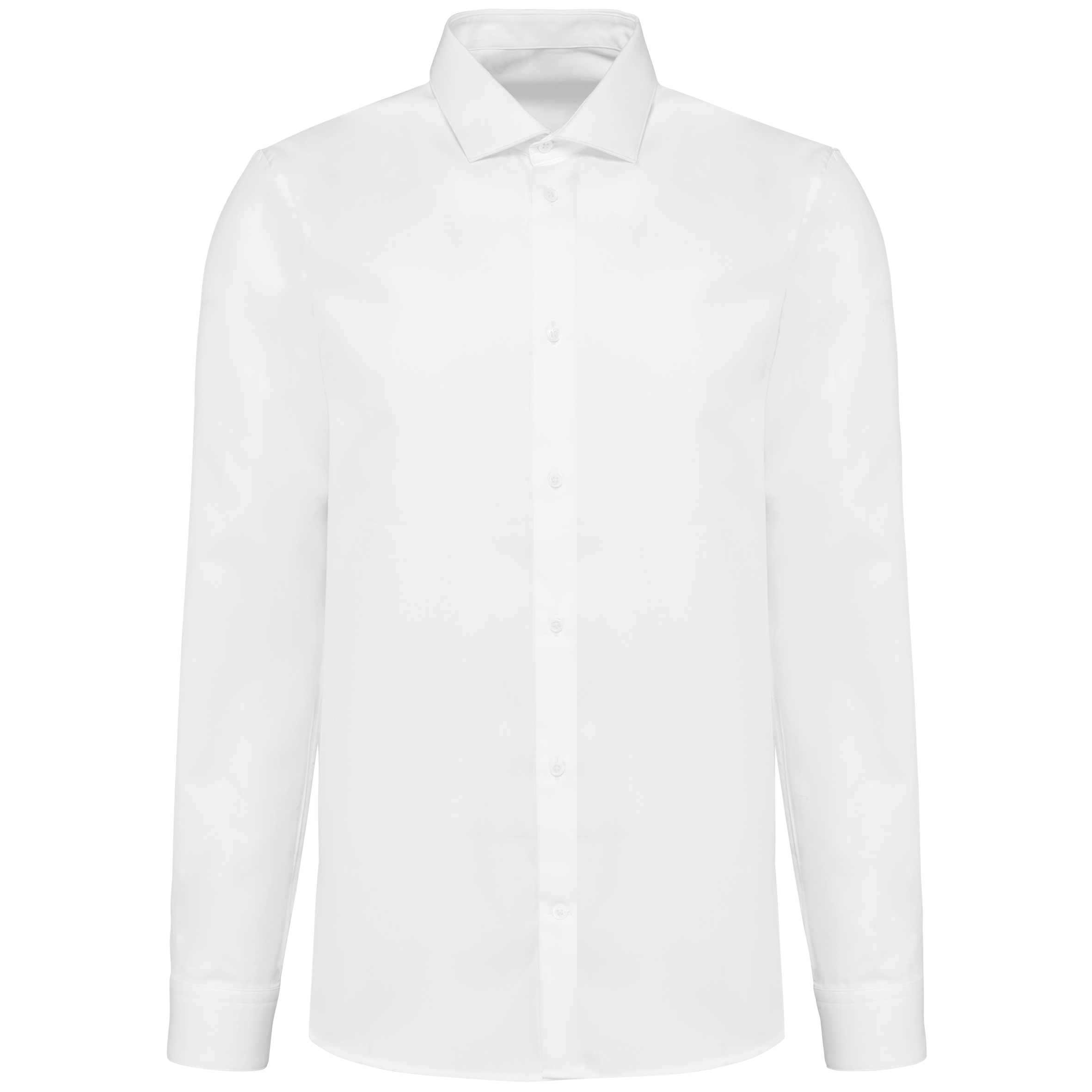 Camisa popeline manga comprida de homem - Branco