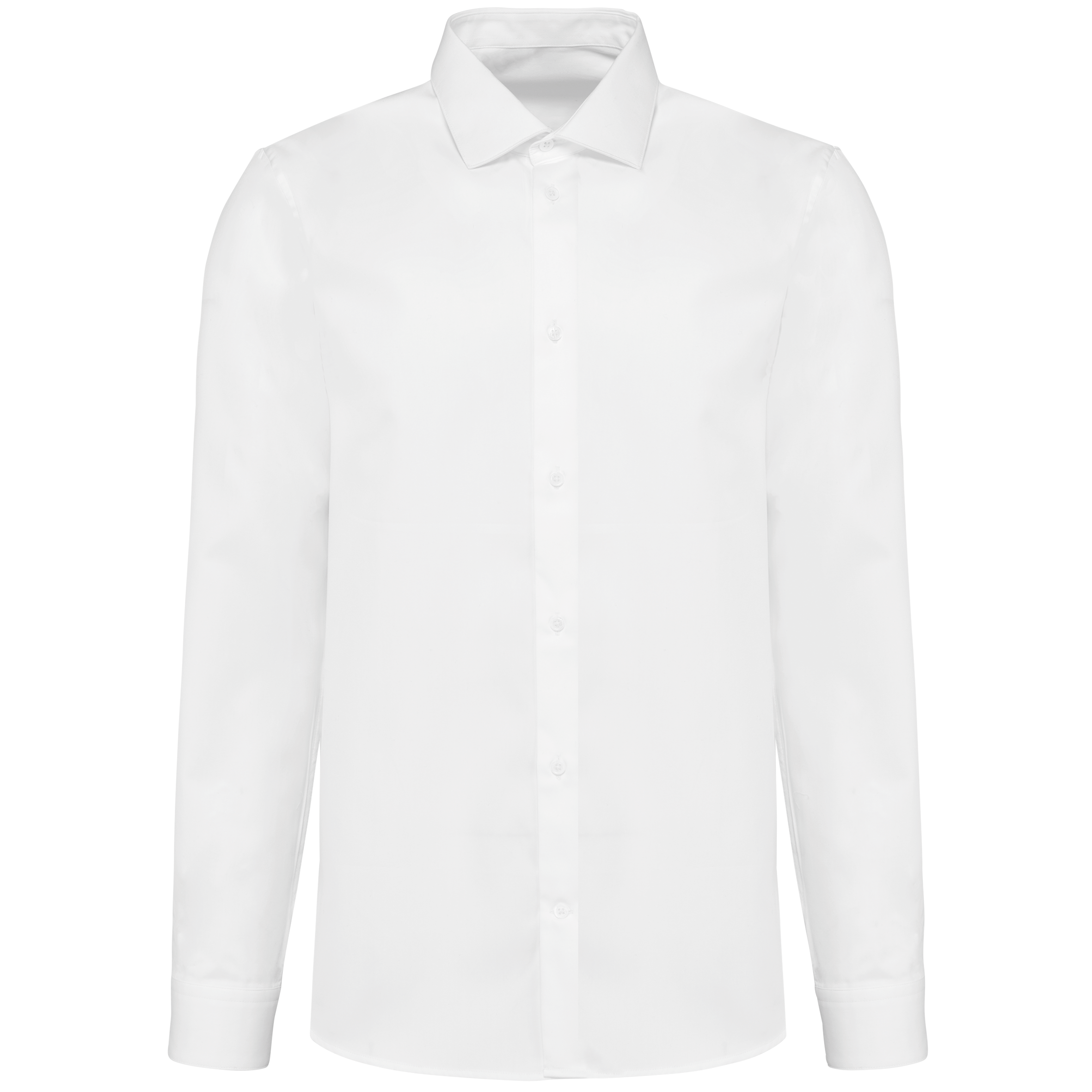 Camisa popeline de manga comprida de homem - Branco