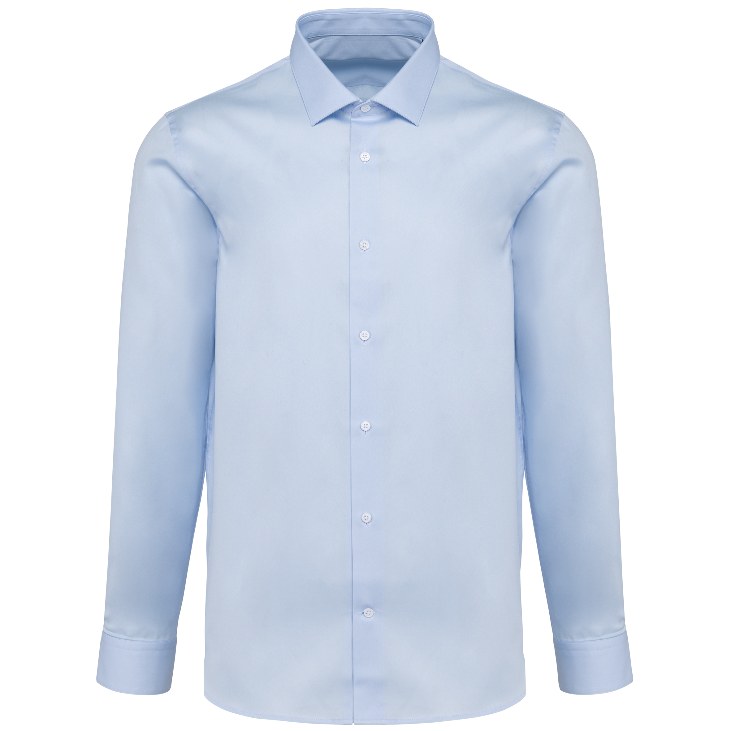 Camisa twill com manga comprida de homem - Azul claro
