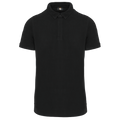 Polo com molas de pressão na gola de manga curta - Preto
