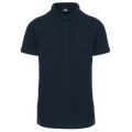 Polo com molas de pressão na gola de manga curta - Azul marinho
