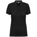 Polo de senhora manga curta - Preto