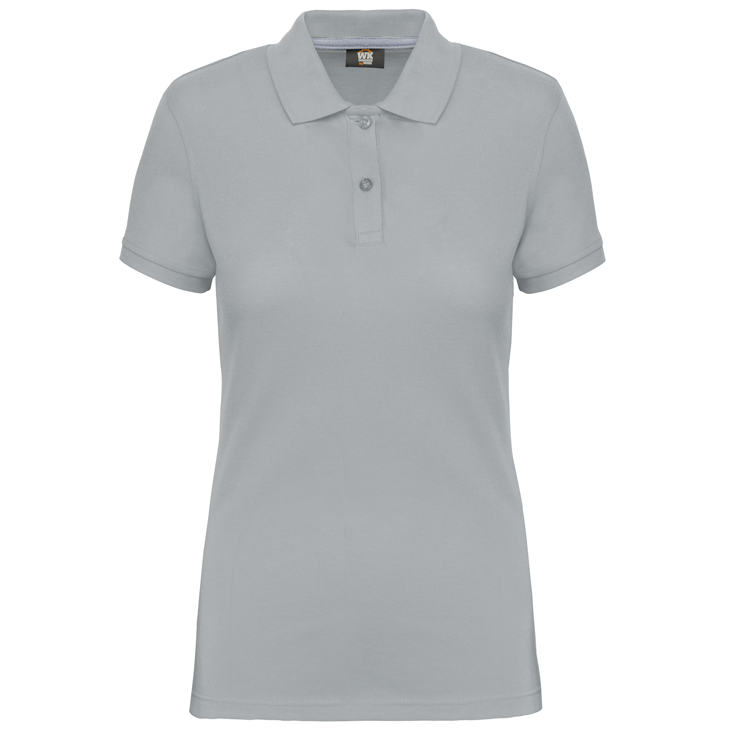 Polo de senhora manga curta - Cinzento neve