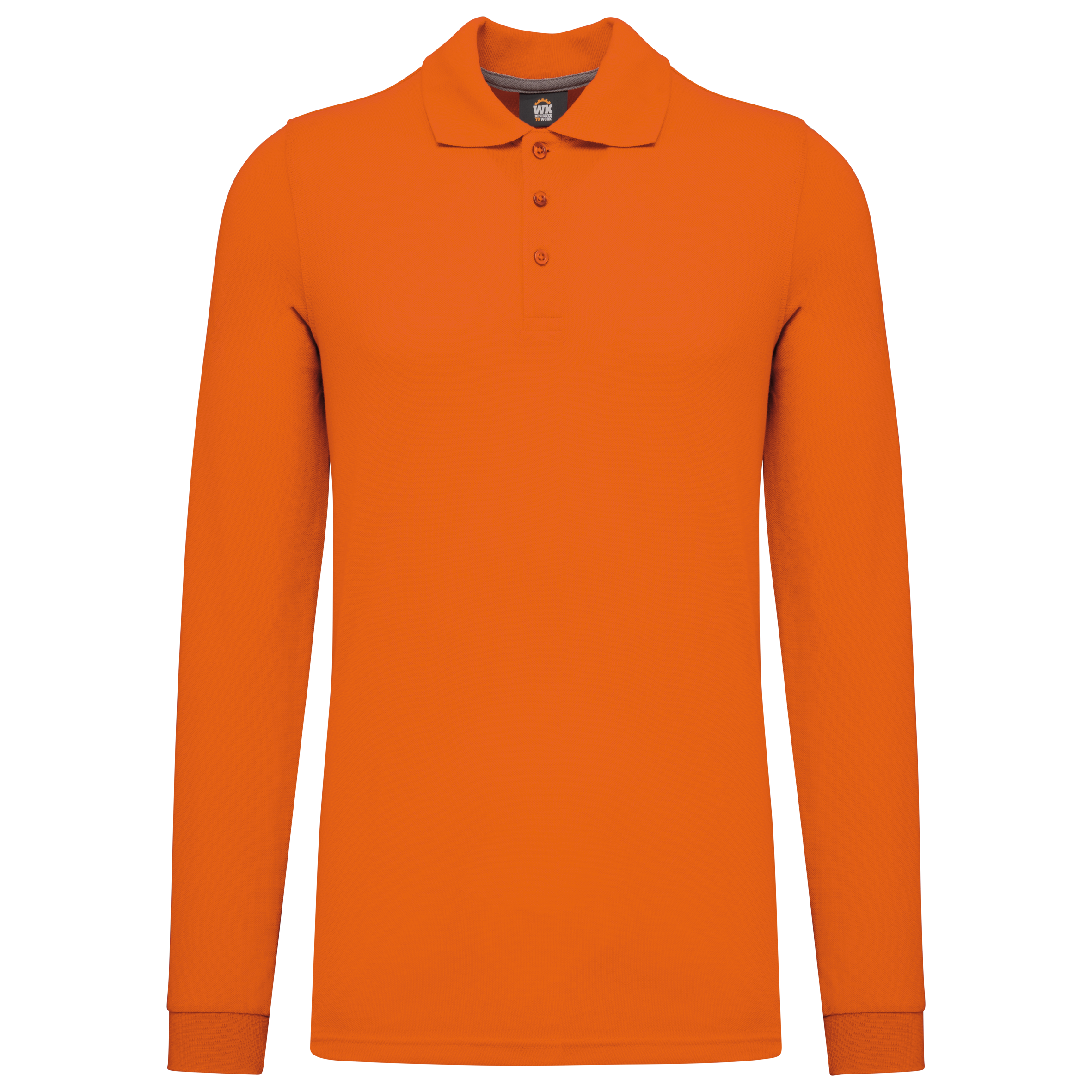 Polo de manga comprida - Laranja