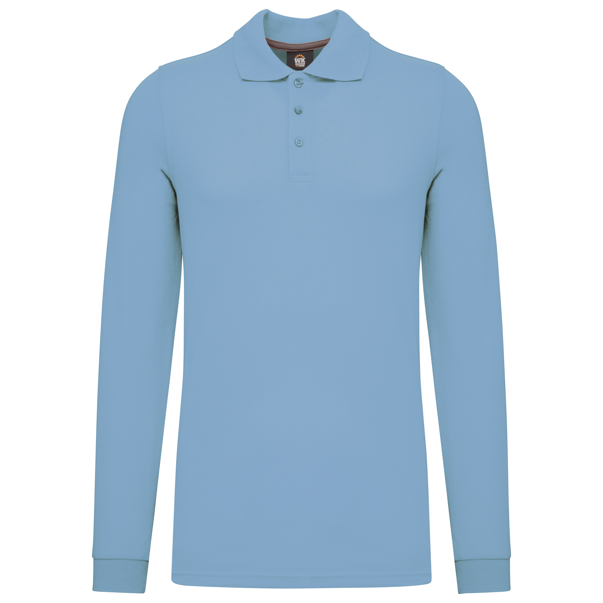 Polo de manga comprida - Azul céu