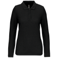 Polo de senhora manga comprida - Preto