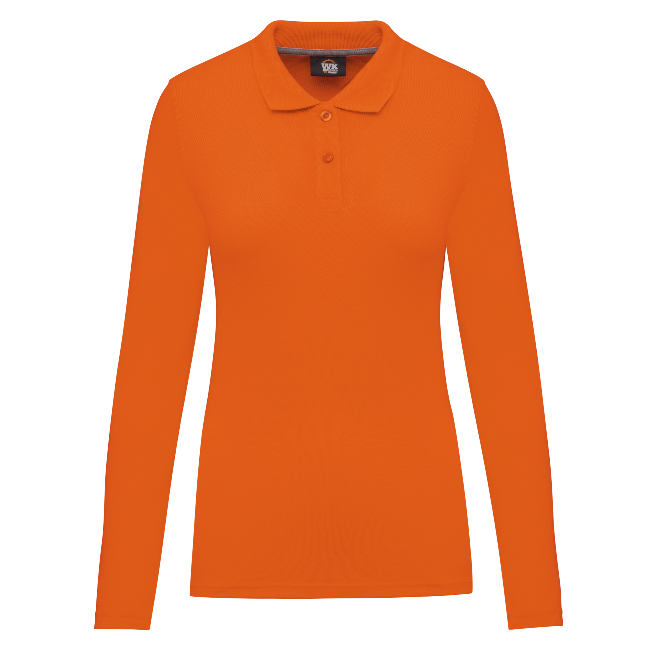 Polo de senhora manga comprida - Laranja