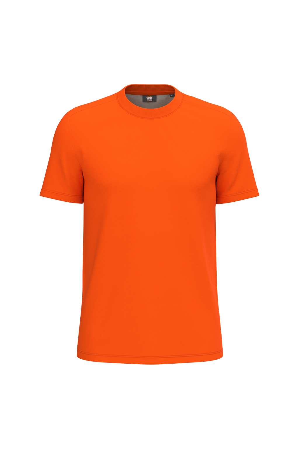 T-shirt sustentável algodão/poliéster unissexo - Laranja fluorescente