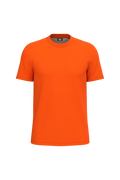 T-shirt sustentável algodão/poliéster unissexo - Laranja fluorescente