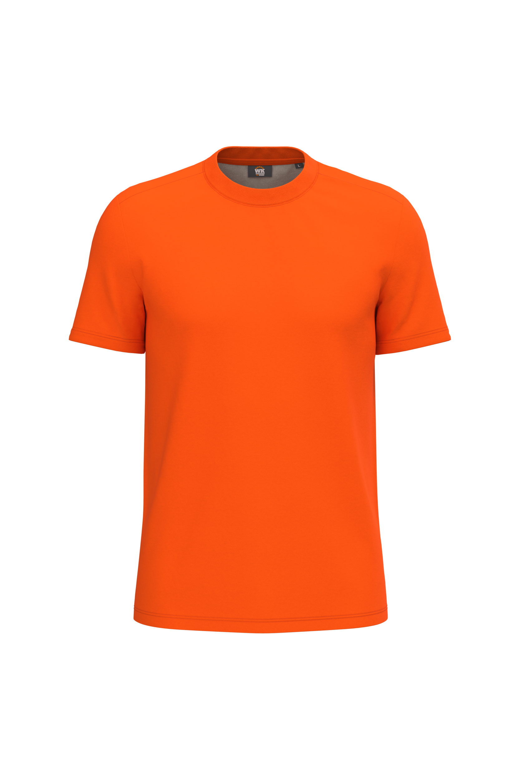 T-shirt sustentável algodão/poliéster unissexo - Laranja fluorescente