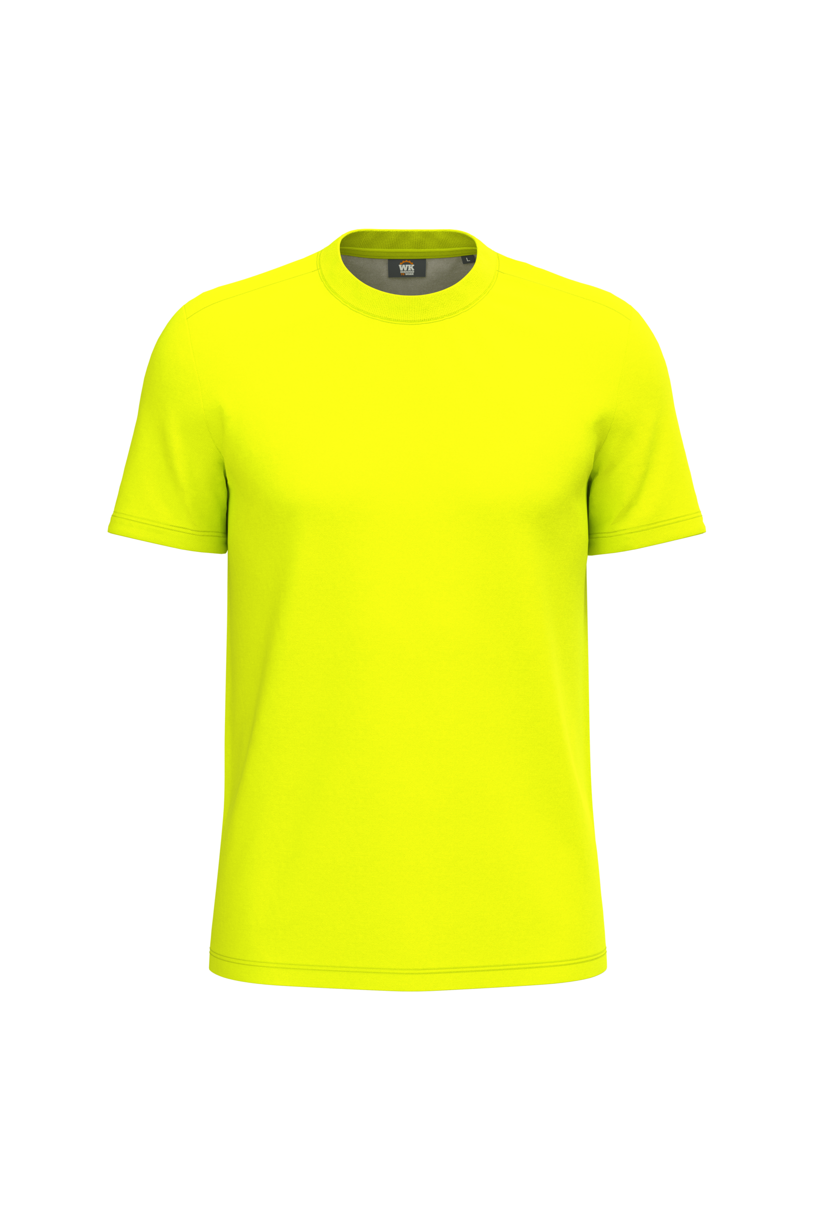 T-shirt sustentável algodão/poliéster unissexo - Amarelo fluorescente