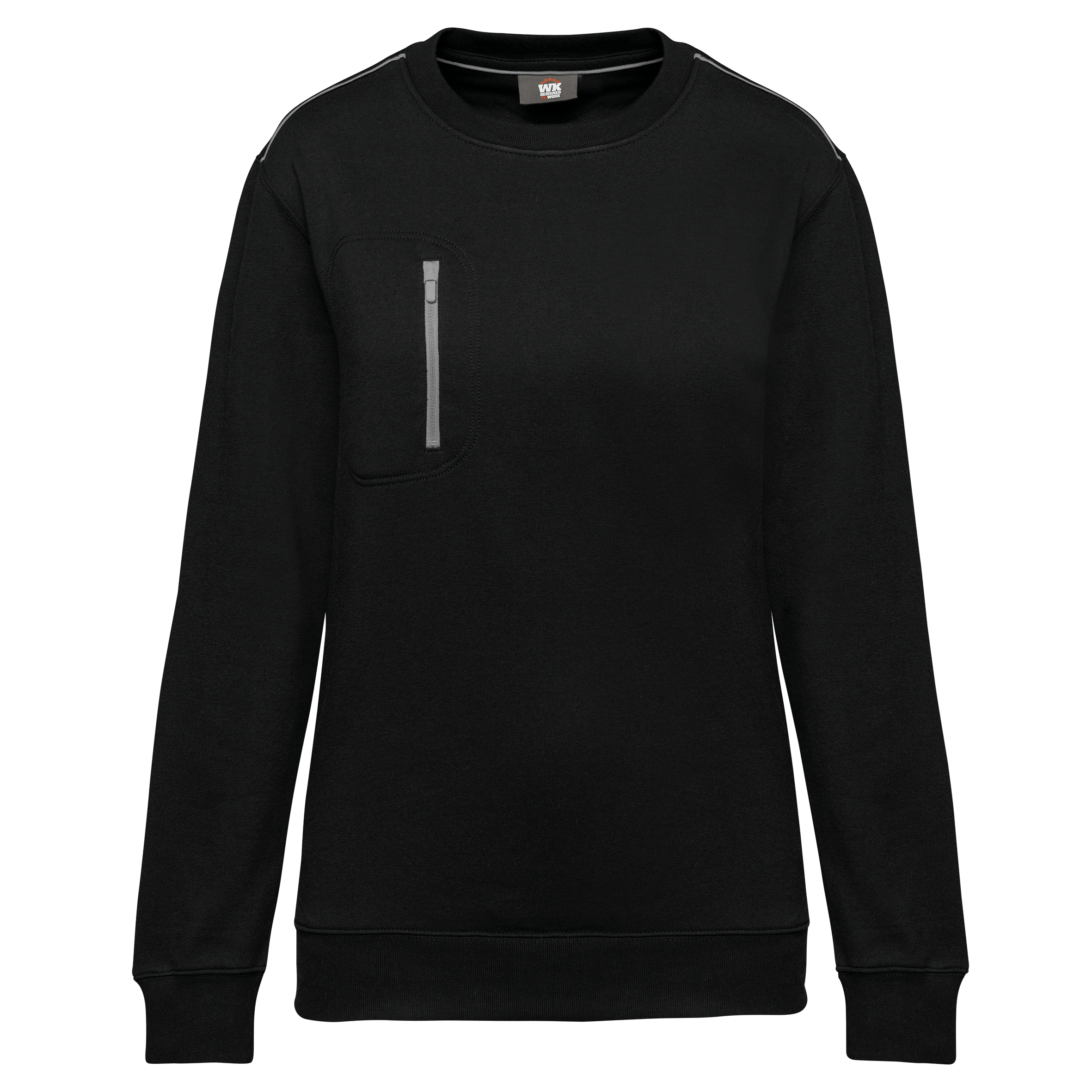 Sweatshirt Day To Day unissexo com bolso em contraste - Preto / Prateado
