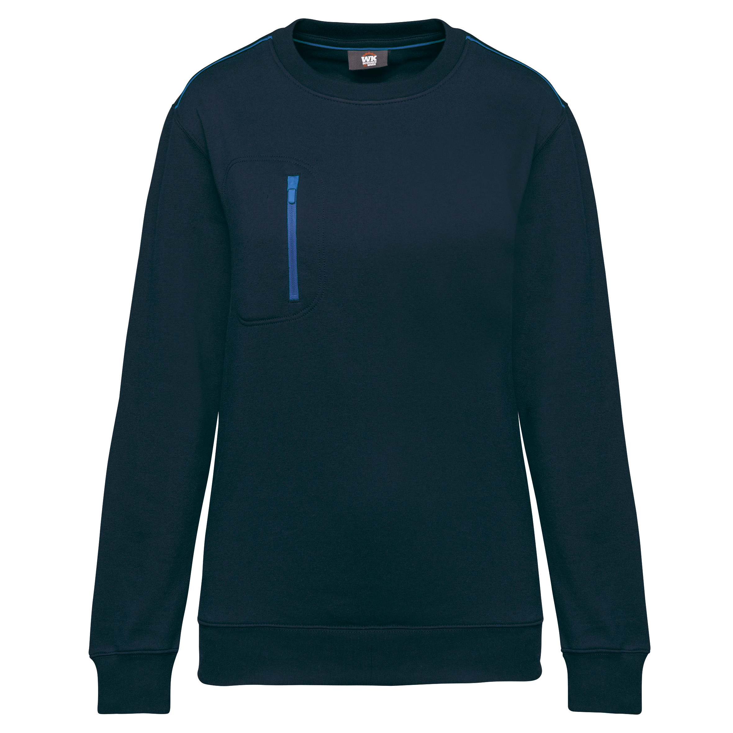 Sweatshirt Day To Day unissexo com bolso em contraste - Azul marinho / Azul azul royal