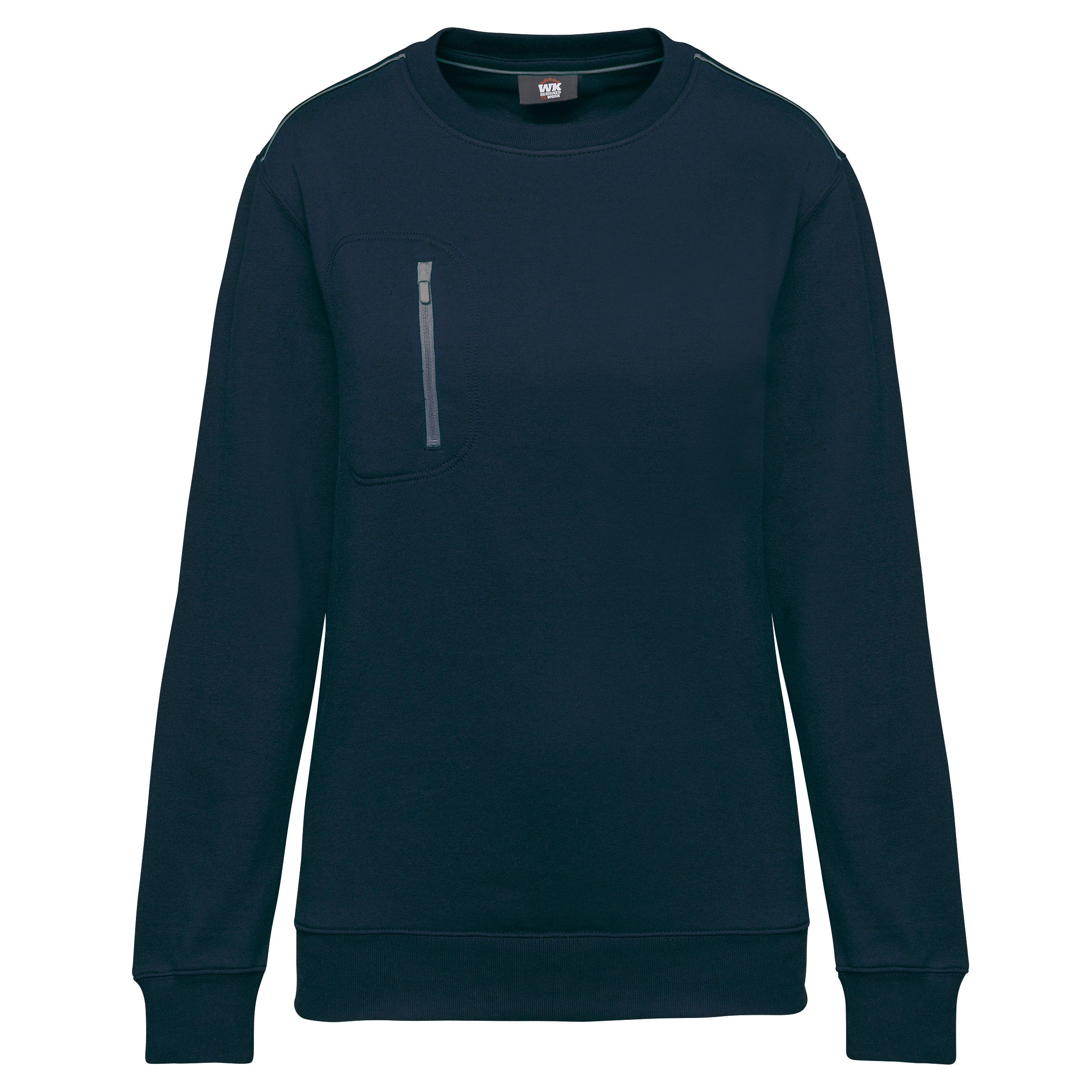 Sweatshirt Day To Day unissexo com bolso em contraste - Azul marinho / Prateado