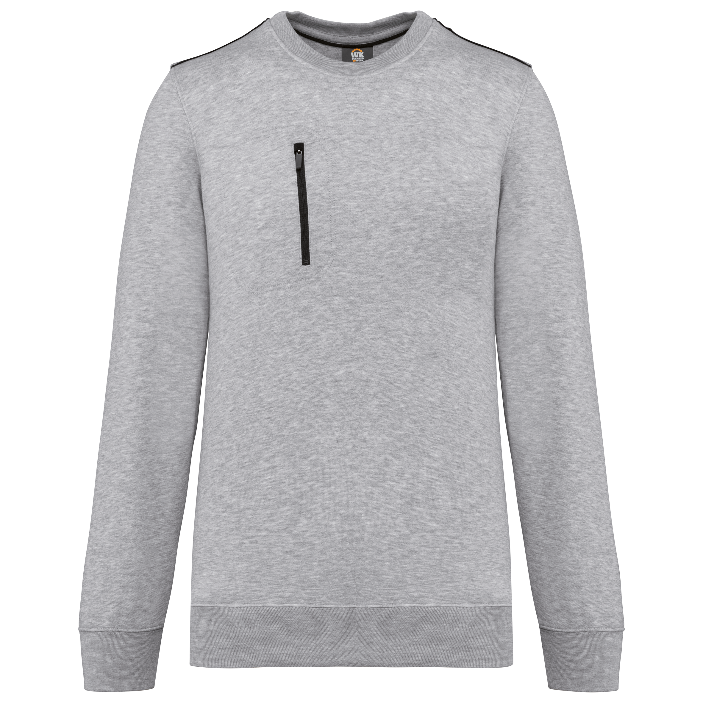 Sweatshirt Day To Day unissexo com bolso em contraste - Cinzento oxford / Preto