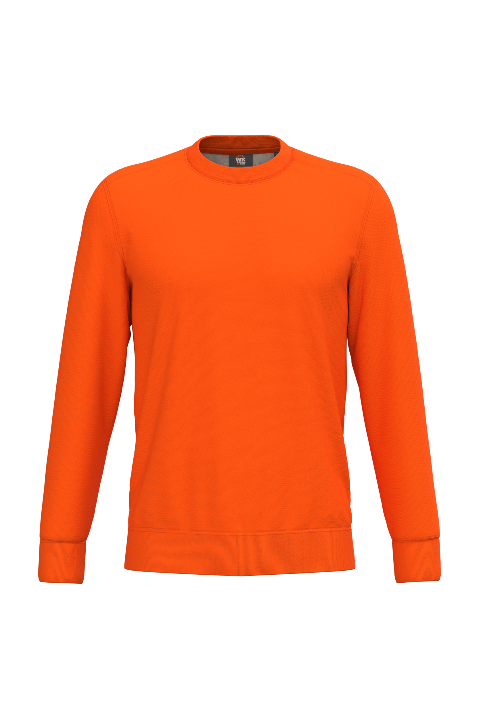 Sweatshirt sustentável poliéster/algodão unissexo - Laranja fluorescente