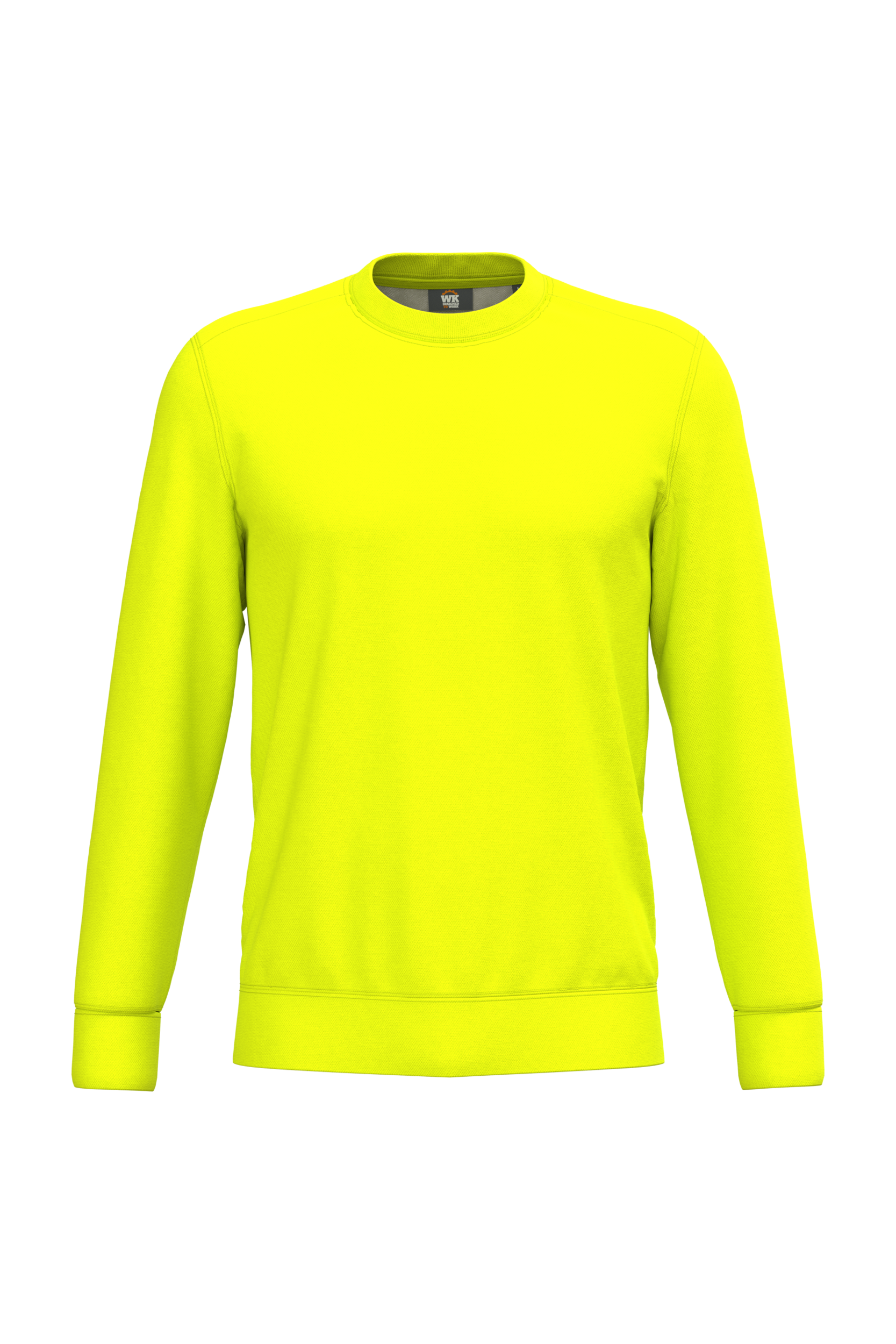 Sweatshirt sustentável poliéster/algodão unissexo - Amarelo fluorescente