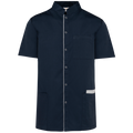 Bata poliéster/algodão com molas de pressão de homem - Azul marinho