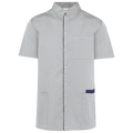 Bata poliéster/algodão com molas de pressão de homem - Cinzento neve