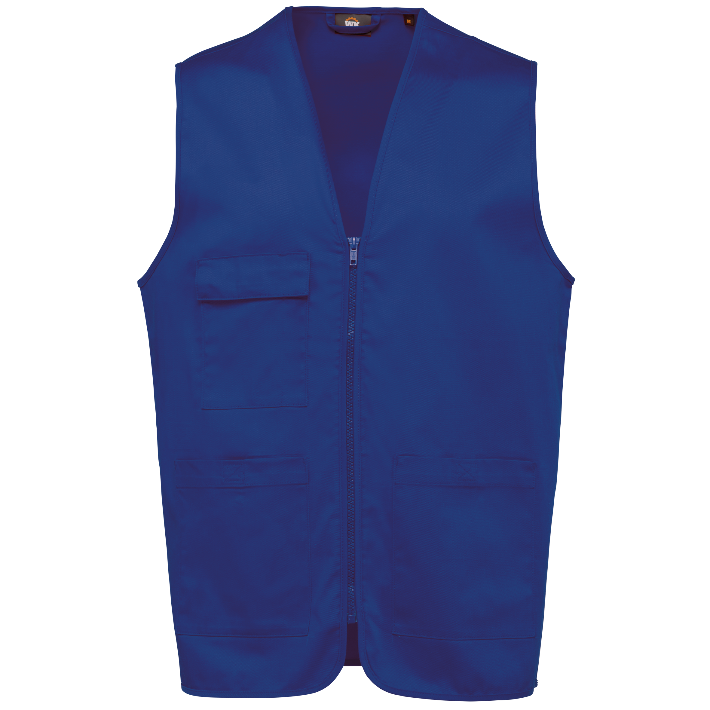 Colete poliéster/algodão multibolsos unissexo - Azul azul royal