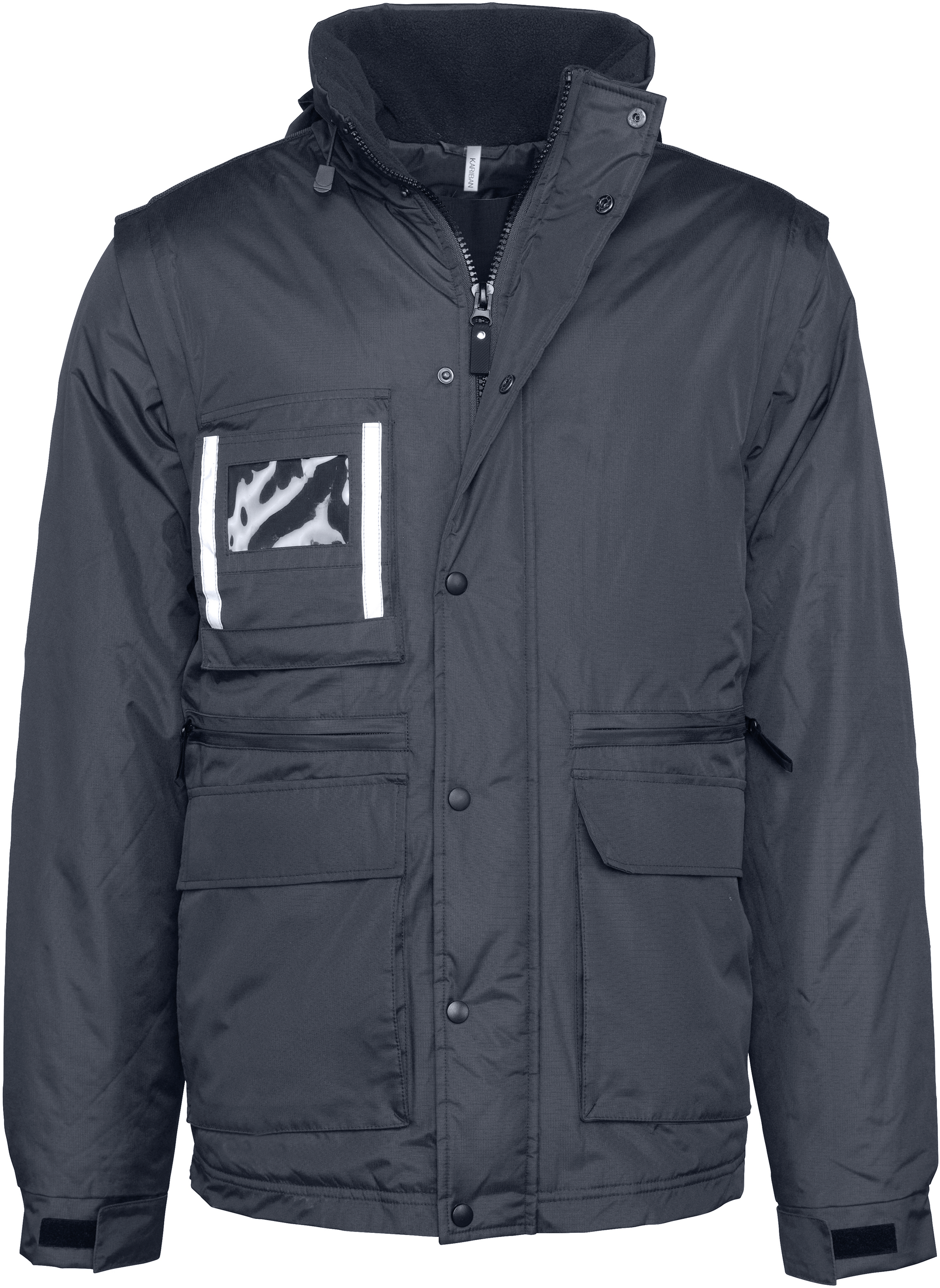 Parka com mangas amovíveis de homem - Azul marinho