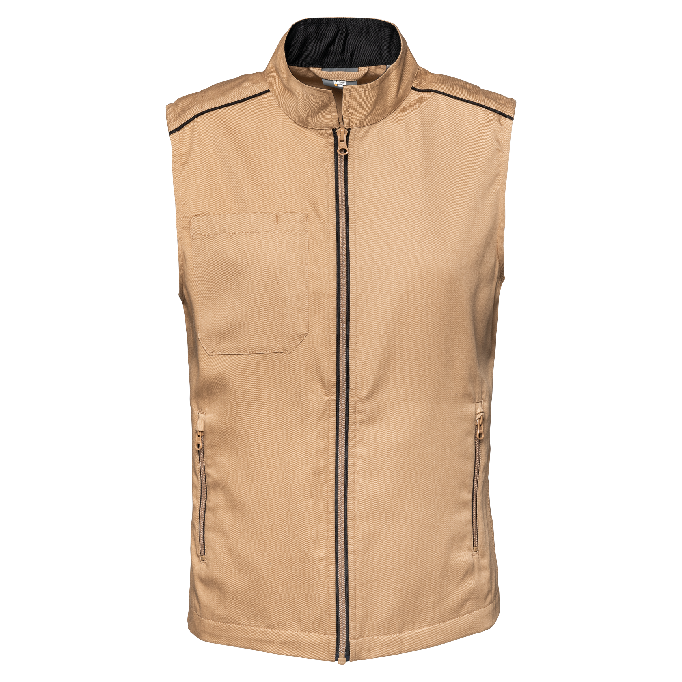 Colete de senhora Day To Day - Camel / Preto
