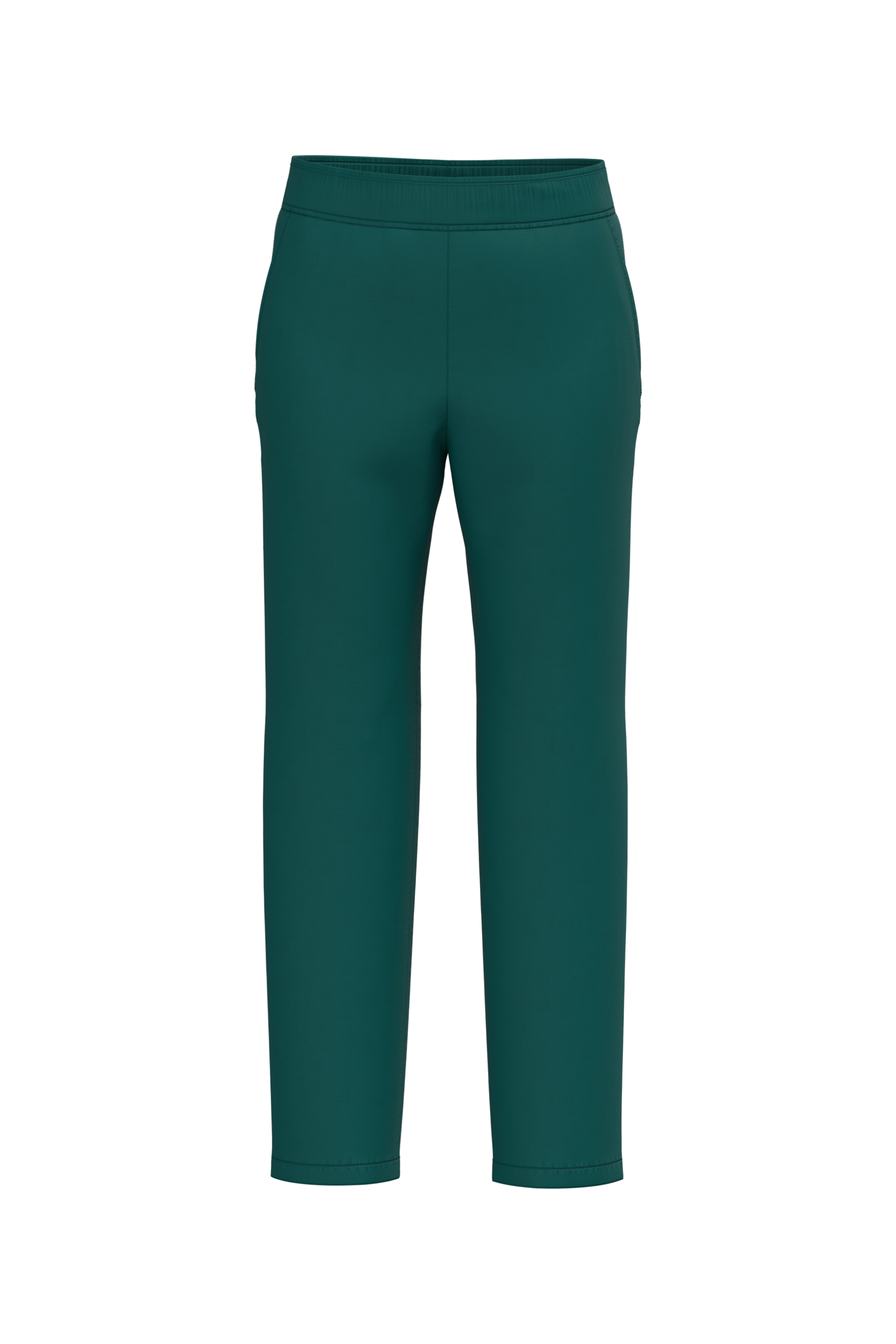 Calças poliéster/algodão de senhora - Verde esmeralda