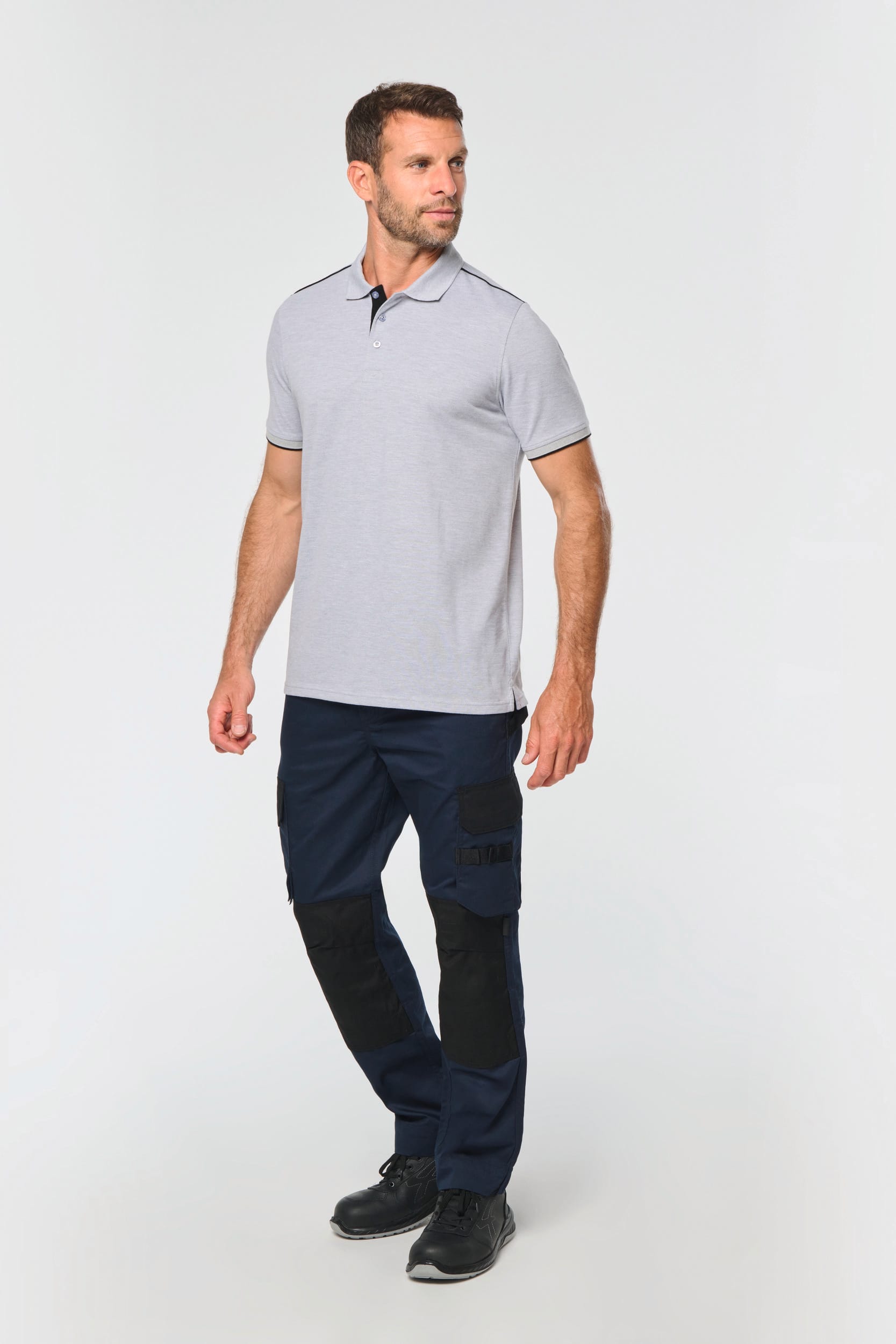 Polo com contraste Day To Day de manga curta