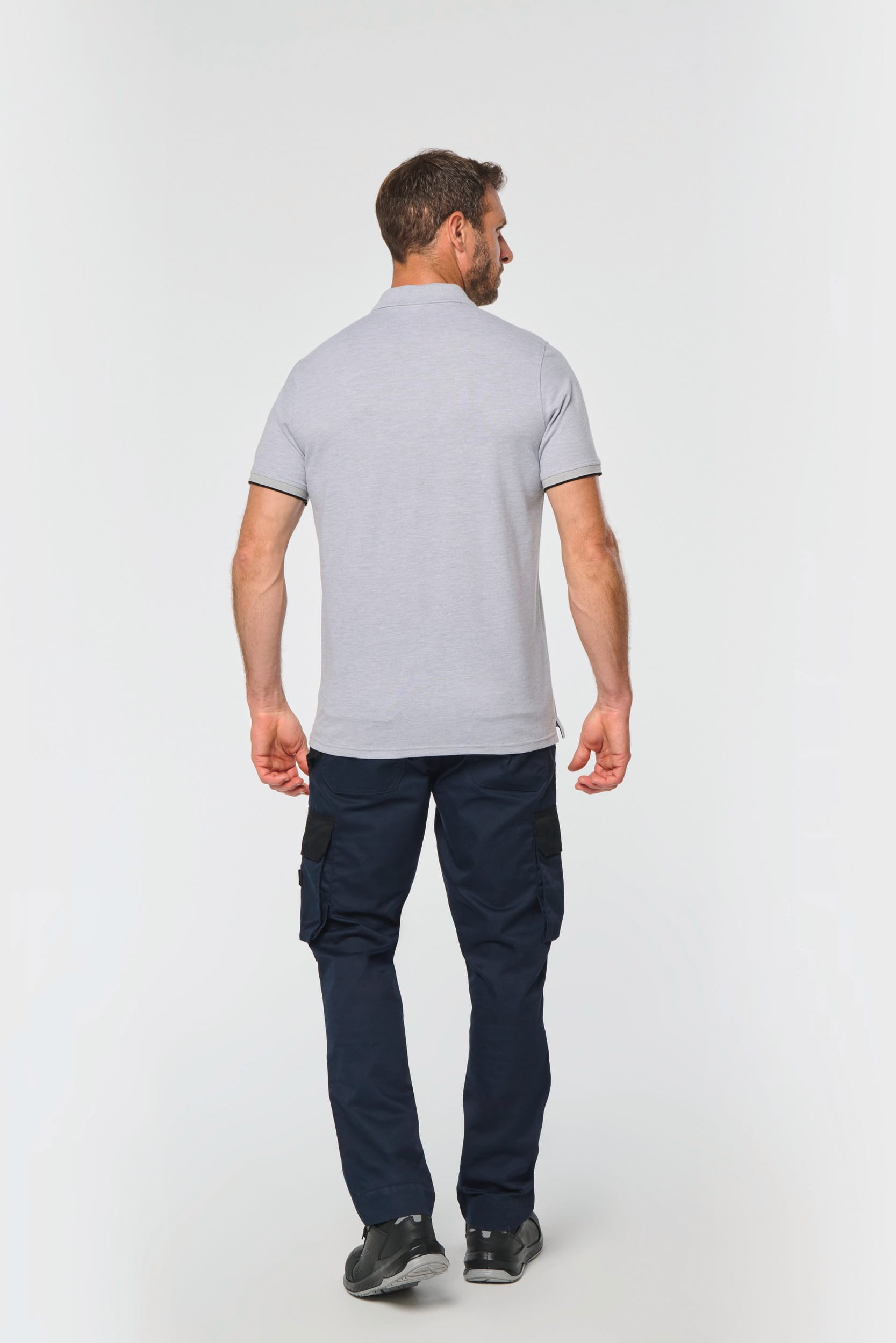 Polo com contraste Day To Day de manga curta