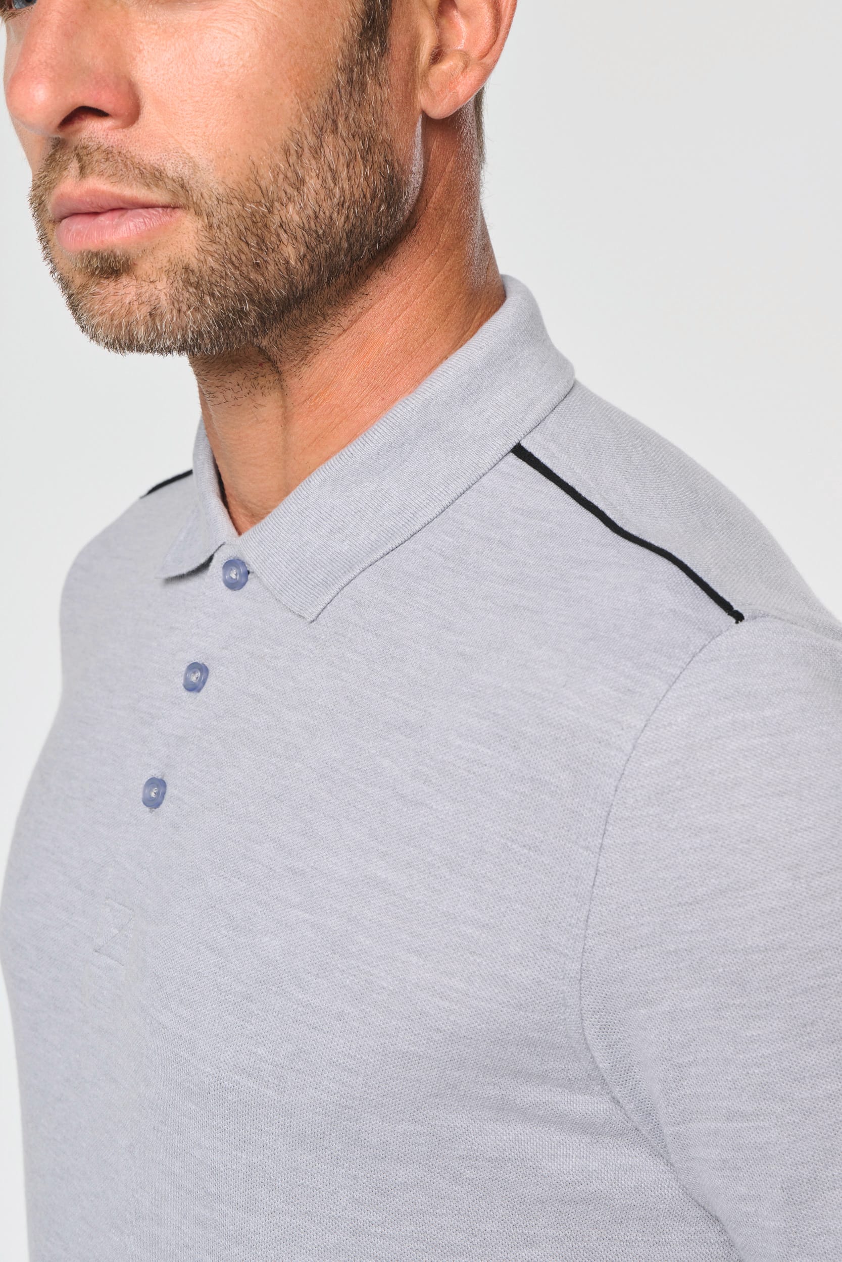 Polo com contraste Day To Day de manga curta