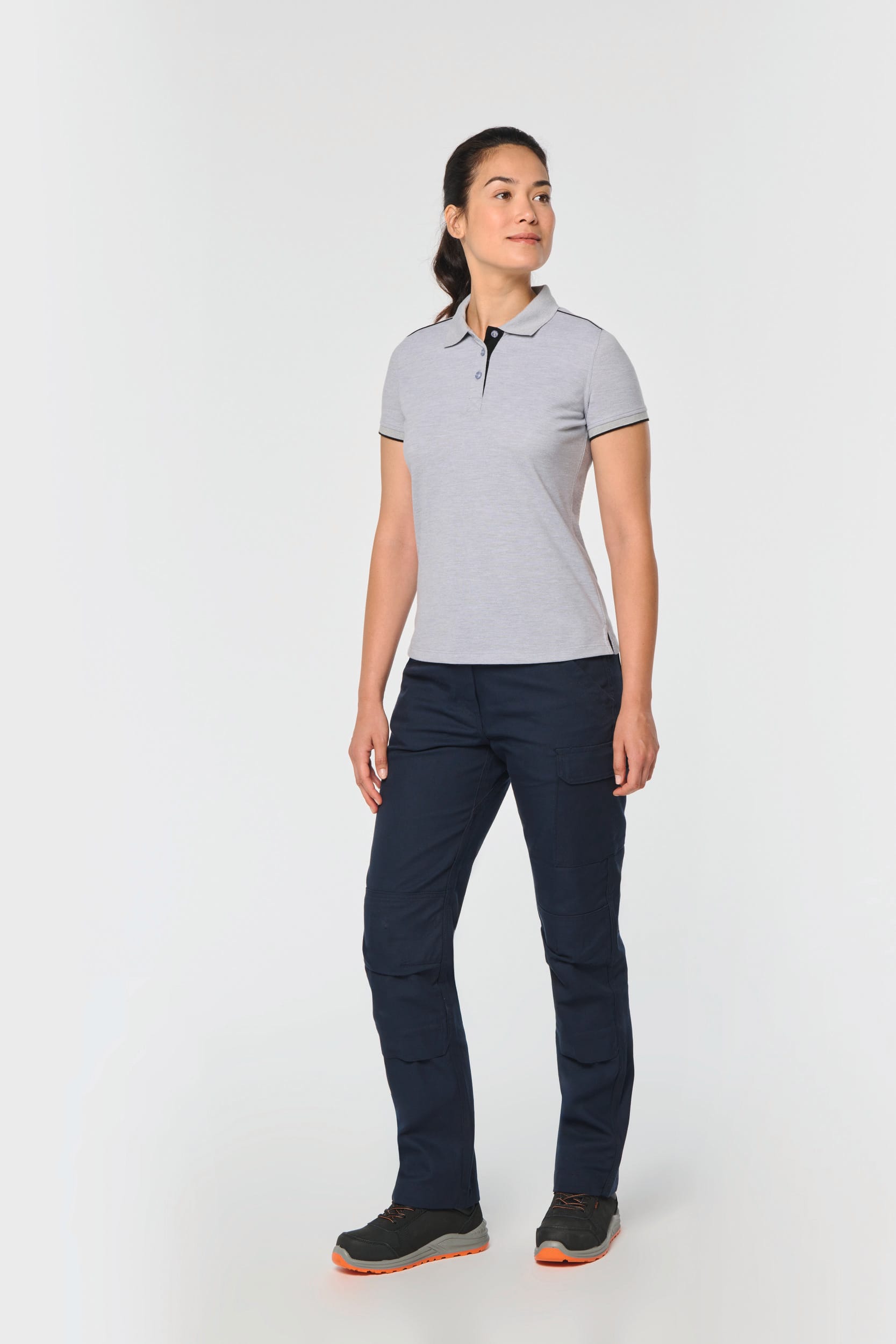 Polo de senhora com contraste Day To Day de manga curta