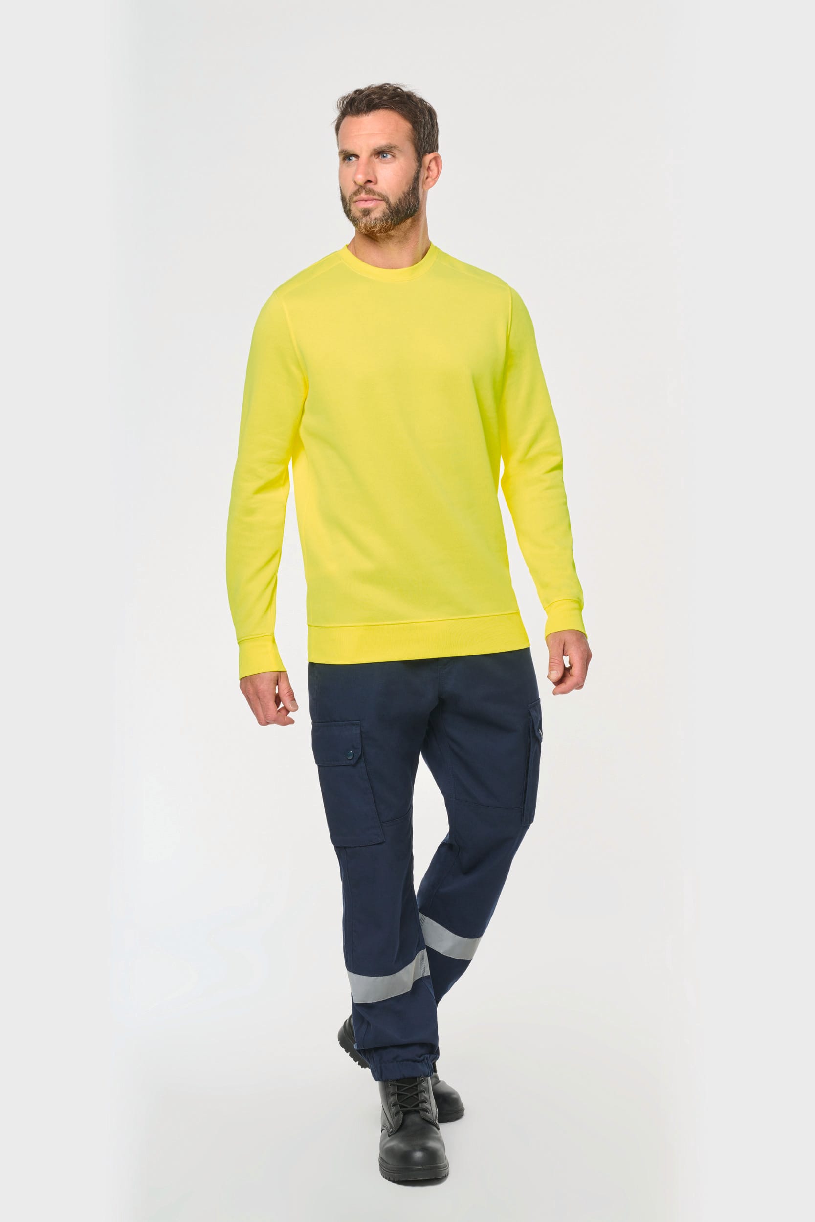 Sweatshirt sustentável poliéster/algodão unissexo