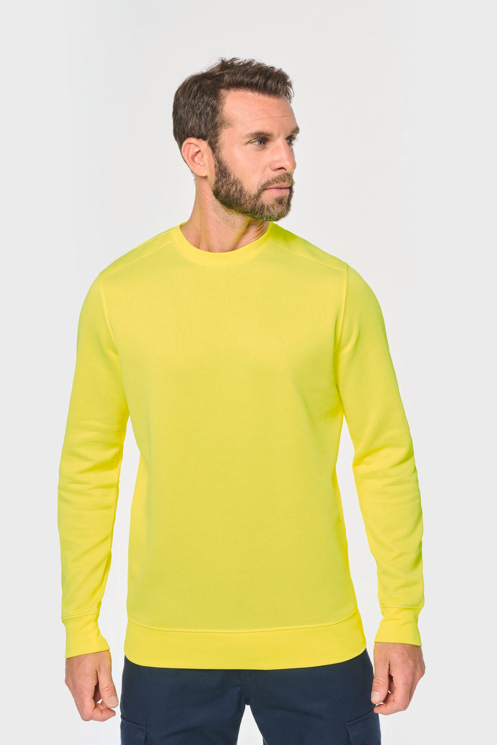 Sweatshirt sustentável poliéster/algodão unissexo