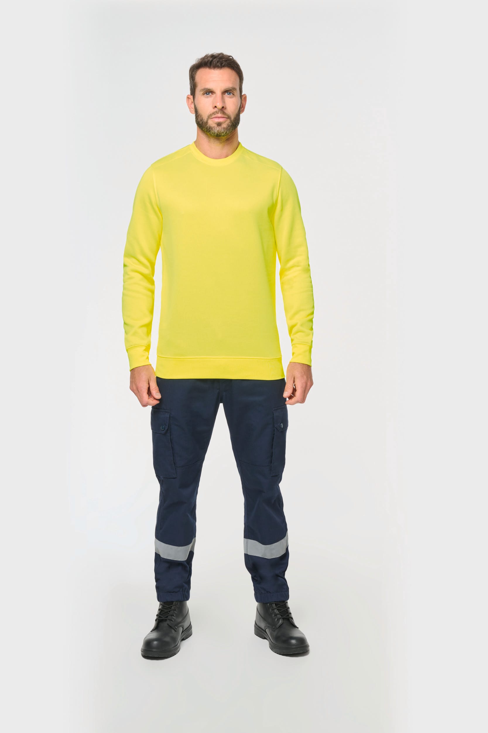 Sweatshirt sustentável poliéster/algodão unissexo