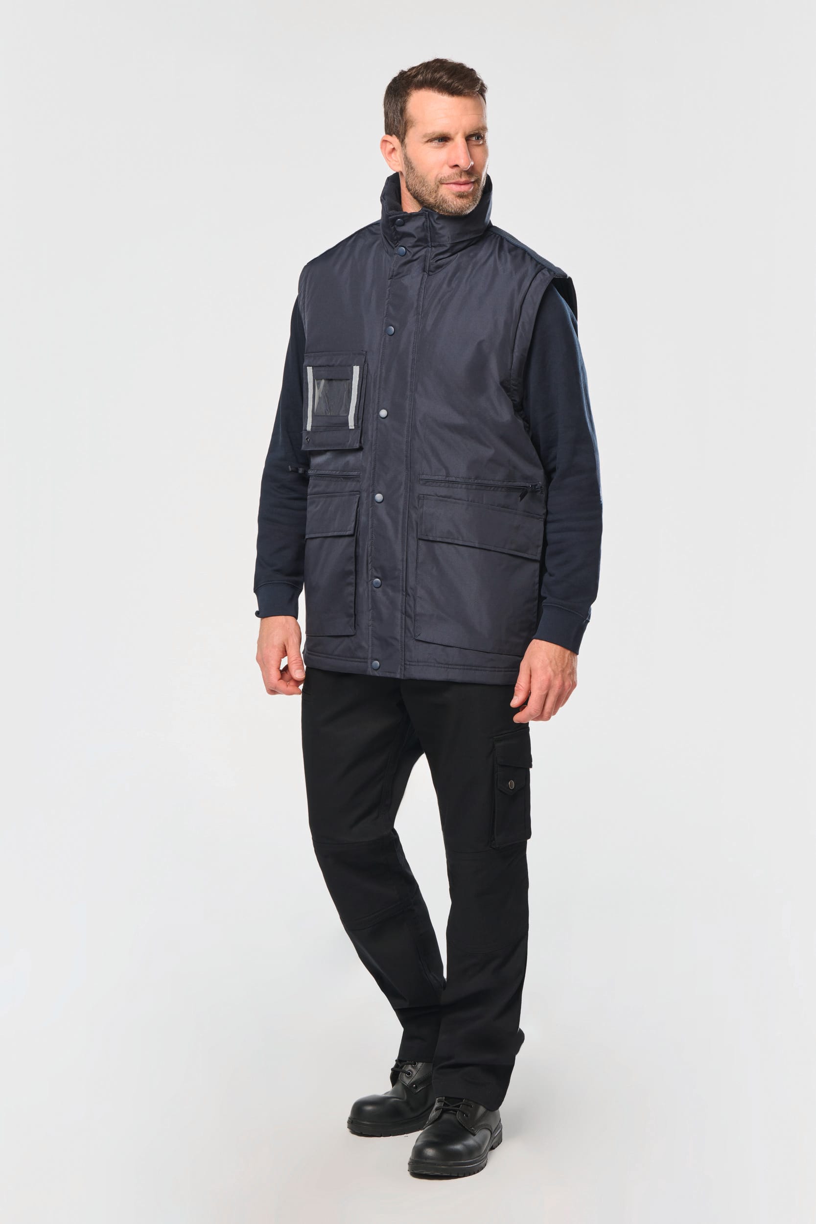 Parka com mangas amovíveis de homem