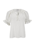 Blusa Meia Manga Folhos (BL115)