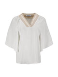 Blusa Meia Manga Fluida em V (BL110)
